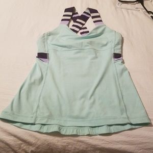 Workout top with built in bra